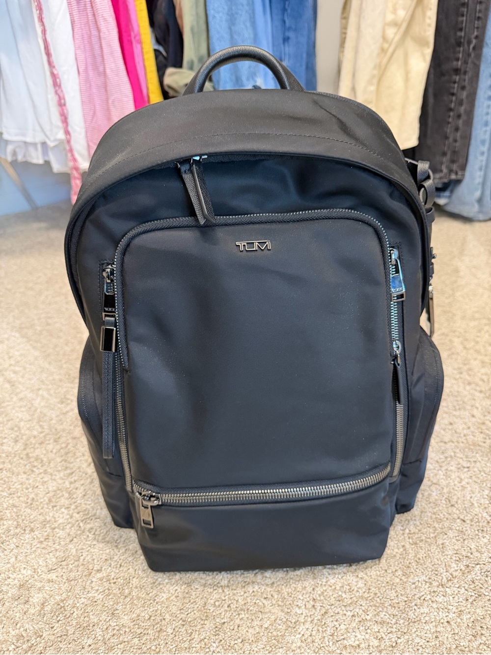 Tumi Halsey Backpack—black nylon